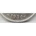 AUSTRALIA 1934/3 . THREEPENCE . VERY DISTINCTIVE OVERDATE . FULL CENTRE DIAMOND